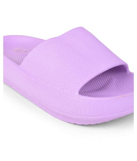 Women's Purple Slide Sandals .